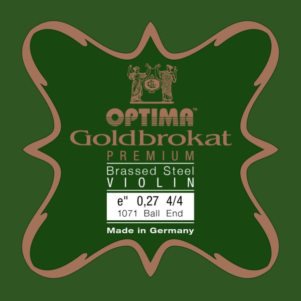 Optima Goldbrokat Violinsaite E Premium Brassed Steel